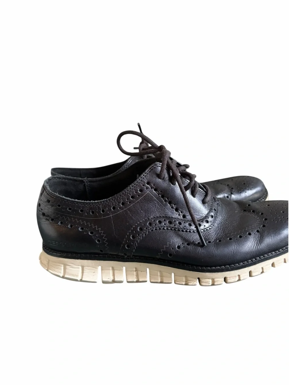 Cole Haan Zerogrand black Leather wing tip oxford